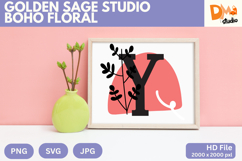 Golden Sage Studio Boho Floral Monogram Product Image 1