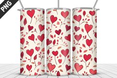 Lovely Hearts Tumbler Design | Valentine&#039;s Day Tumbler Wrap Product Image 3