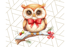 Vintage Christmas Clipart PNG, Cute Animals Holiday Elements Product Image 3