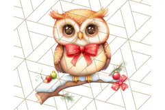 Vintage Christmas Clipart PNG, Cute Animals Holiday Elements Product Image 3