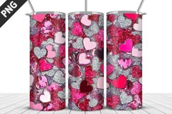 Lovely Hearts Tumbler Design | Valentine&#039;s Day Tumbler Wrap Product Image 4