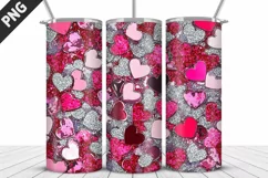 Lovely Hearts Tumbler Design | Valentine's Day Tumbler Wrap Product Image 4