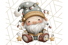 Watercolor Winter Gnome Clipart, Cute Gnome Christmas PNG Product Image 3