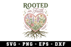 Rooted In Faith Svg |Risen SVG Cut files | Cricut Product Image 1