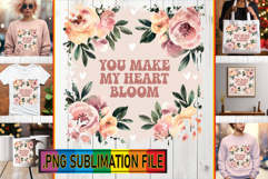 VIBRANT PNG Sublimation Gifts, Flower Quote Product Image 1