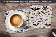 Halloween Coaster Sublimation, Halloween Coaster PNG Design Product Image 1