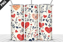 Lovely Hearts Tumbler Design | Valentine&#039;s Day Tumbler Wrap Product Image 4