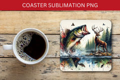 square coaster - fishing Product Image 1