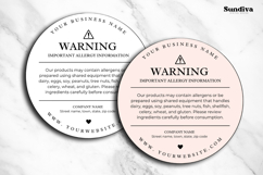 Food Allergy Warning Label Canva Template 4 Product Image 3
