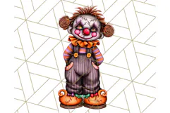 Creepy Clown Halloween PNG Clipart, Spooky Circus Art Product Image 3