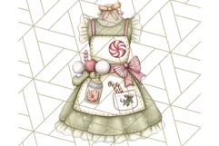 Christmas Sweet Shoppe Clipart PNG, Pastel Bakery Art Product Image 3