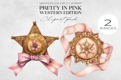Watercolor Western Clipart, Wild West Cowgirl, Country PNG. Product Image 1