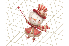 Snowman Family Clipart PNG Winter Holiday Art Product Image 3