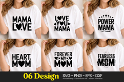 Mama Love Heart Power Quotes SVG PNG Product Image 1
