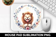 Lion Mouse Pad, Cute Animal Mouse Pad PNG, Animal Lover Gift Product Image 1