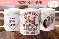 Cute Valentines Photo Mug Wrap template PNG for Sublimation Product Image 2