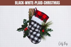 Black-White-Plaid-Christmas Sublimation Product Image 1