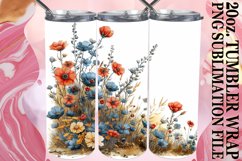 Joyful Floral Tumbler Wrap for Springtime Product Image 1
