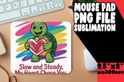 Cheerful MOUSE PAD Sublimation PNG, Valentines Day Product Image 1
