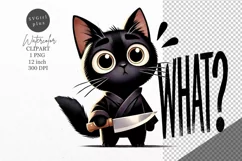 Halloween clipart, Cat clipart, Autumn clipart Product Image 1