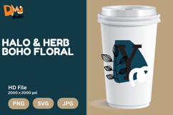 Halo &amp; Herb Boho Floral Monogram Product Image 1