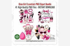 Glam Girl Essentials PNG Clipart Bundle, Pink Beauty Makeup Product Image 12