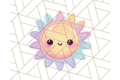 Kawaii Weather Clipart PNG, Cute Pastel Weather Icons Product Image 3