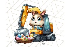 Easter Bunny Construction Clipart, Spring Png Product Image 5