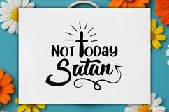 Not Today Satan SVG Engraved | Faith SVG Product Image 2