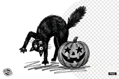 Halloween Black Cat Clipart Product Image 1