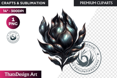 Moody Rose Gold &amp; Mauve Flowers PNG, Dark Romance Clipart Product Image 1