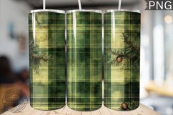 Green Christmas Plaid Tumbler Wrap -High Quality 300 Dpi Product Image 1