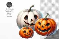 Halloween clipart, 3 Pumpkins, Kids Halloween Product Image 1