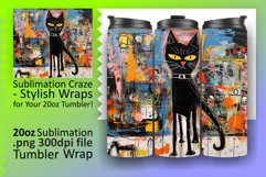 Kitty Craze on Tumblers: Sublimation Elegance Product Image 1