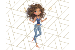Patriotic Fashion Girl Clipart PNG for 4th of July Product Image 3