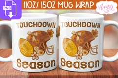 Touchdown season mug wrap sublimation PNG, American Football Product Image 3