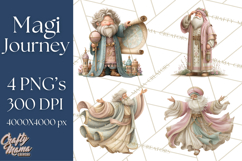 Gifts of the Magi Clip Art, Christian Christmas PNG Clipart Product Image 1