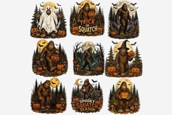 Bigfoot Halloween Spooky Cryptid Bundle, Sasquatch PNG Product Image 6