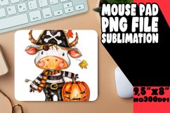 Watercolor Autumn Cow Mouse Pad Art Product Image 1