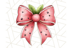 Watercolor Summer Bow Clipart PNG, Coquette Bright Bow Png Product Image 3