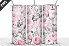 Flowers Tumbler Wrap | Sublimation Design | Tumbler PNG Product Image 1