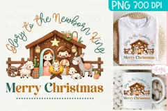 Christmas nativity PNG sublimation, Christmas Christian PNG Product Image 1