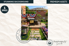 Patriotic Americana Backdrops - 4th of july backgrounds Product Image 1