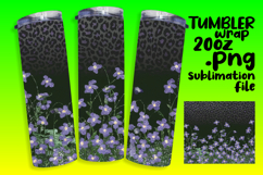 SLEEK 20oz PNG Tumbler Artwork , Leopard Print Product Image 1