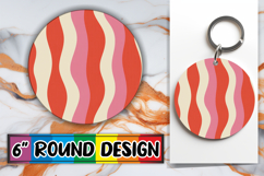 Enchanted Circle Keychain PNG, Valentine's Pattern Product Image 1