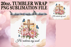 Lively Sublimation 20oz tumbler wrap, Religious Product Image 1