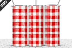 Red Plaid Tumbler Design | Valentine&#039;s Day Tumbler Wrap Product Image 2