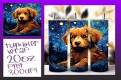 Dog Art Tumbler Wrap - Colorful 20oz Design Product Image 1
