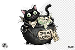 Halloween Black Cat Clipart Product Image 1