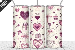 Lovely Hearts Tumbler Design | Valentine&#039;s Day Tumbler Wrap Product Image 1